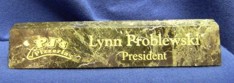 NH-112 Green Marble Desk Name Plate